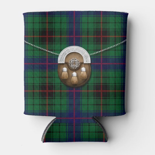 Clan Davidson Tartan en Sporran Blikjeskoeler (Voorkant)
