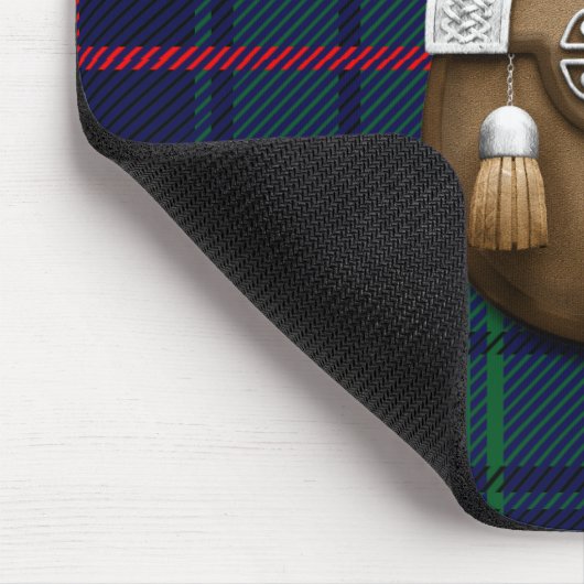 Clan Davidson Tartan en Sporran Muismat (Hoek)
