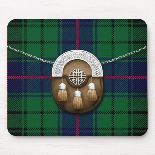 Clan Davidson Tartan en Sporran Muismat (Voorkant)