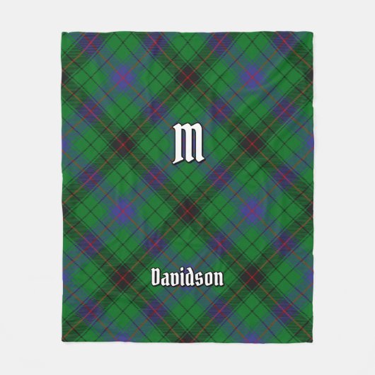 Clan Davidson Tartan Fleece Deken (Voorkant)