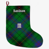 Clan Davidson Tartan Grote Kerstsok (Voorkant)