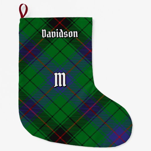 Clan Davidson Tartan Grote Kerstsok (Voorkant)