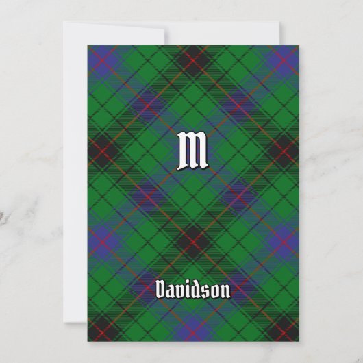 Clan Davidson Tartan Kaart (Voorkant)