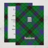 Clan Davidson Tartan Kaart (Voorkant / Achterkant)