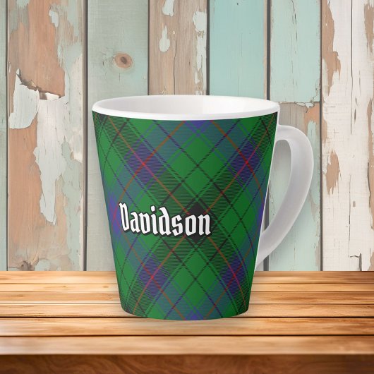 Clan Davidson Tartan Latte Mok