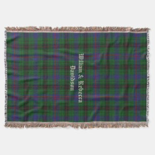 Clan Davidson Tartan Plays Custom Throw Blanket Deken