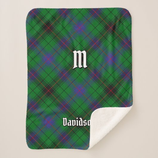 Clan Davidson Tartan Sherpa Deken (Voorkant)