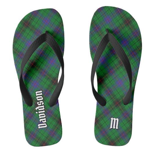 Clan Davidson Tartan Teenslippers (Voetbed)
