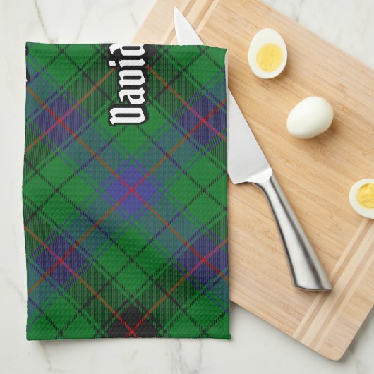 Clan Davidson Tartan Theedoek (Quarter Fold)
