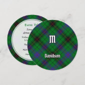 Clan Davidson Tartan Uitnodiging (Voorkant / Achterkant)