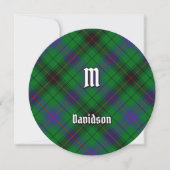Clan Davidson Tartan Uitnodiging (Voorkant)