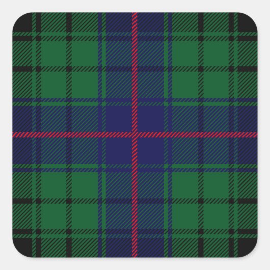 Clan Davidson Tartan Vierkante Sticker (Voorkant)