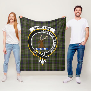 Clan Davidson Tulloch Dress Tartan Fleece Deken