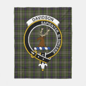 Clan Davidson Tulloch Dress Tartan Fleece Deken (Voorkant)