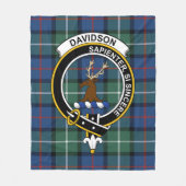 Clan Davidson van Tulloch Tartan Fleece Deken (Voorkant)