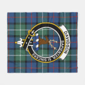 Clan Davidson van Tulloch Tartan Fleece Deken (Voorkant (Horizontaal))