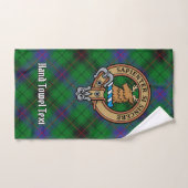 Clan Davidson Wapen over Tartan Bad Handdoek (Handdoek)