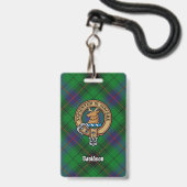 Clan Davidson Wapen over Tartan Badge (Voorzijde met lanyard)