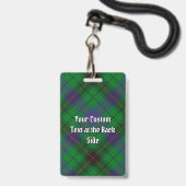 Clan Davidson Wapen over Tartan Badge (Achterkant met lanyard)