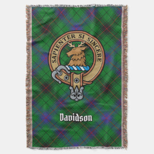 Clan Davidson Wapen over Tartan Deken
