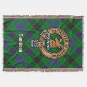 Clan Davidson Wapen over Tartan Deken (Voorkant)