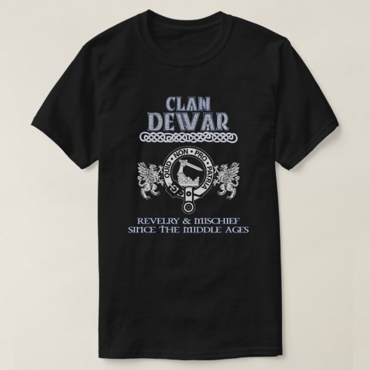 Clan Dewar crest Schotse clans Schotse achternaam T-shirt (Design voorkant)