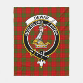 Clan Dewar Tartan Pset Fleece Deken (Voorkant)