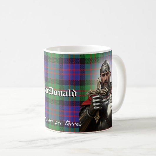 Clan Donald MacDonald Tartan Motto Koffiemok (Voorkant rechts)