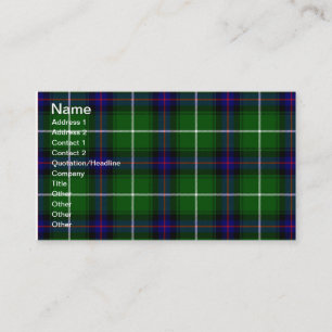 Clan Donald Macdonald Tartan Visitekaartje