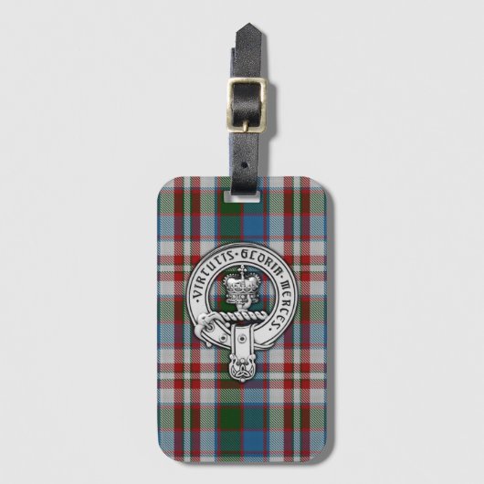 Clan Donnachaidh (Robertson) Crest & Dress Tartan Bagagelabel (Voorkant (verticaal))
