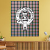 Clan Donnachaidh (Robertson) Crest & Dress Tartan Canvas Afdruk (Insitu (Woonkamer))