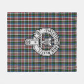 Clan Donnachaidh (Robertson) Crest & Dress Tartan Fleece Deken (Voorkant (Horizontaal))