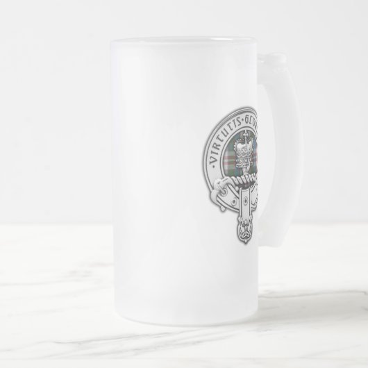 Clan Donnachaidh (Robertson) Crest & Dress Tartan Matglas Bierpul (Voorkant rechts)
