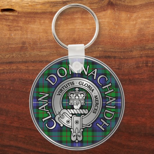 Clan Donnachaidh / Robertson Crest & Hunting Tarta Sleutelhanger (Voorkant)