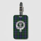 Clan Donnachaidh (Robertson) Crest /Hunting Tartan Bagagelabel (Voorkant (verticaal))
