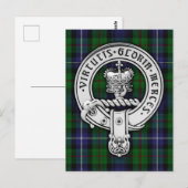 Clan Donnachaidh (Robertson) Crest /Hunting Tartan Briefkaart (Voorkant / Achterkant)