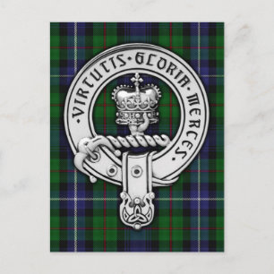 Clan Donnachaidh (Robertson) Crest /Hunting Tartan Briefkaart