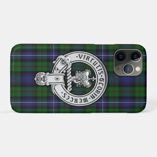Clan Donnachaidh (Robertson) Crest /Hunting Tartan Case-Mate iPhone Case (Achterkant (horizontaal))