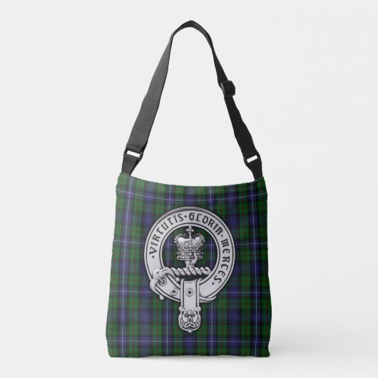Clan Donnachaidh (Robertson) Crest /Hunting Tartan Crossbody Tas (Voorkant)