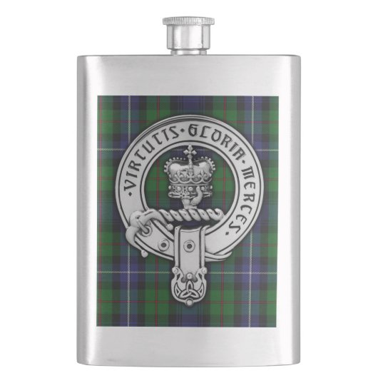 Clan Donnachaidh (Robertson) Crest /Hunting Tartan Flacon (Voorkant)