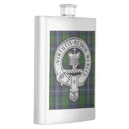 Clan Donnachaidh (Robertson) Crest /Hunting Tartan Flacon (Rechts)