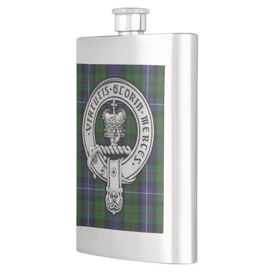 Clan Donnachaidh (Robertson) Crest /Hunting Tartan Flacon (Links)