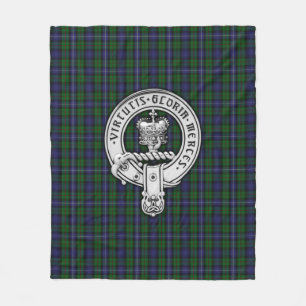 Clan Donnachaidh (Robertson) Crest /Hunting Tartan Fleece Deken