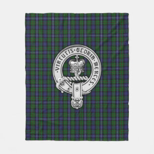 Clan Donnachaidh (Robertson) Crest /Hunting Tartan Fleece Deken