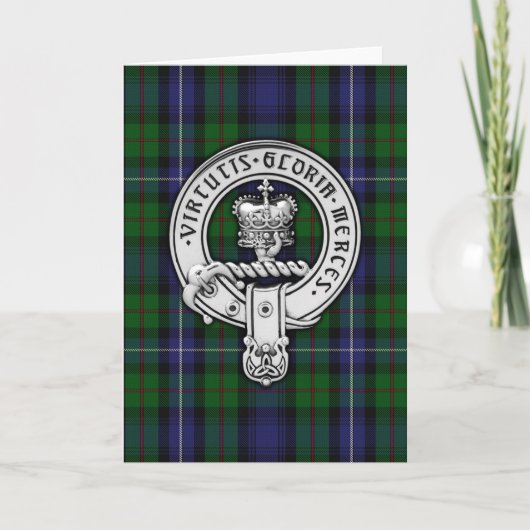 Clan Donnachaidh (Robertson) Crest /Hunting Tartan Kaart (Voorkant)