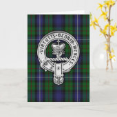 Clan Donnachaidh (Robertson) Crest /Hunting Tartan Kaart (Gele Bloem)