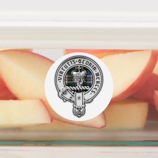 Clan Donnachaidh (Robertson) Crest /Hunting Tartan Labels (Aangebracht)