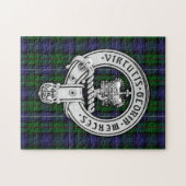 Clan Donnachaidh (Robertson) Crest /Hunting Tartan Legpuzzel (Horizontaal)