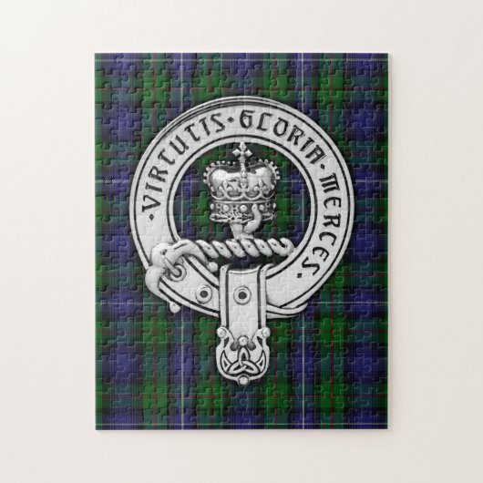 Clan Donnachaidh (Robertson) Crest /Hunting Tartan Legpuzzel (Verticaal)