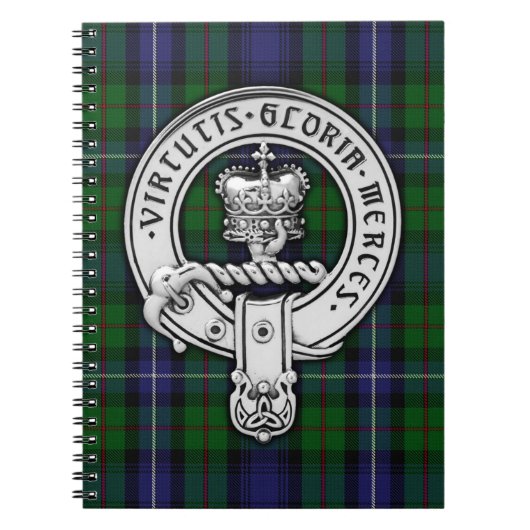 Clan Donnachaidh (Robertson) Crest /Hunting Tartan Notitieboek (Voorkant)